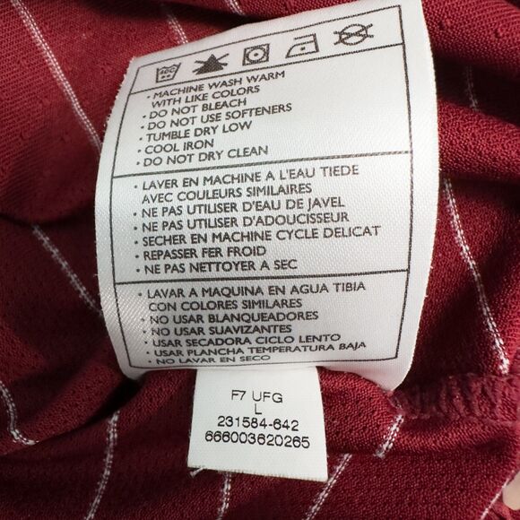 Nike Golf Ventilated Striped Active Polo Shirt Mens Large Red White 231584-642 - Picture 5 of 16